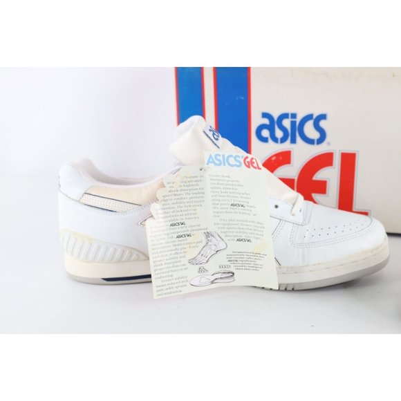 NOS Vintage 90s Asics Mens 12 Spell Out Intensity Gel Sneakers Shoes White Navy main image 8